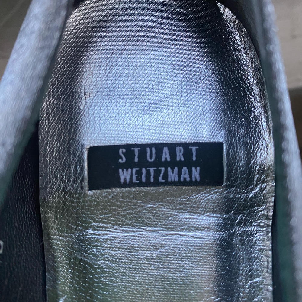Stuart Weitzman Shimmering Silver Heels - Picture 7 of 9